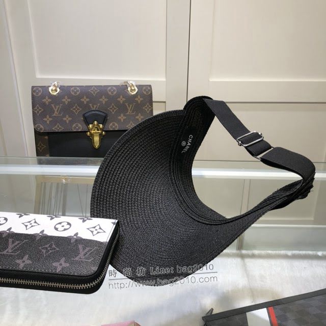 Chanel女士帽子 香奈兒空頂編織草帽  mm1078